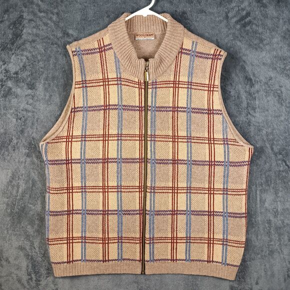 Wool Knit Zip Vest XL - Picture 1 of 9